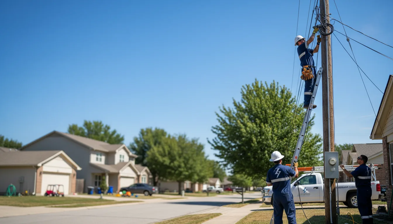 Residential electrician providing installation services in Thornville, OH